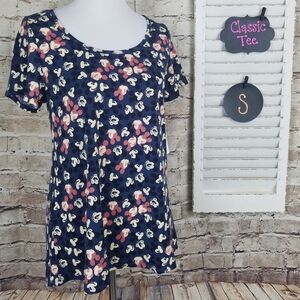 LuLaRoe & Disney Mickey Mouse Navy And Red Classic Short Sleeve Tee